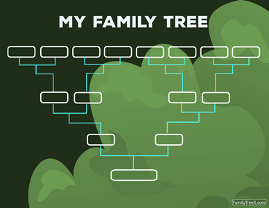 blank-family-tree-template green